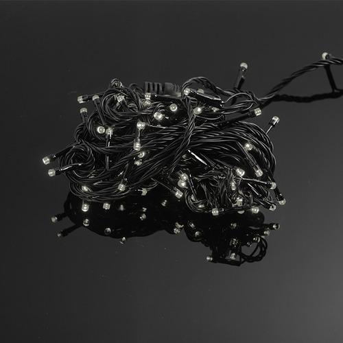 LED 퍼스트 트리구 100구 연결형 검정선 백색 크리스마스 장식 트리조명