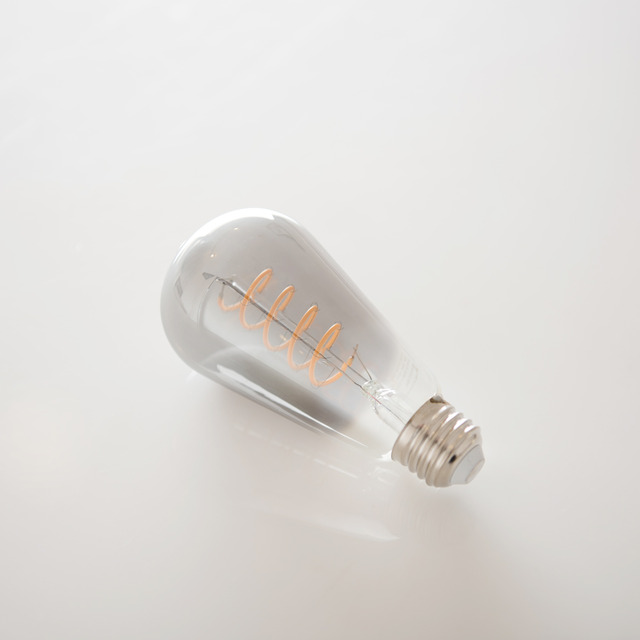 LED 에디슨 램프 스파이럴 스모키블랙 ST64 4W