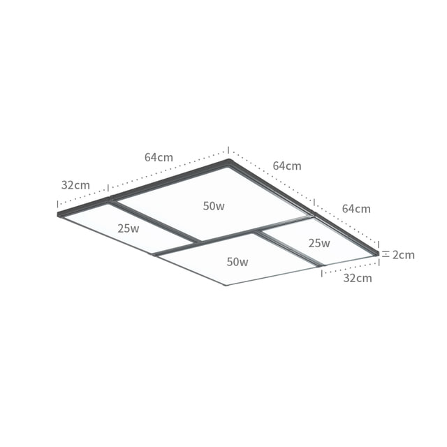 울트라 LED 거실등 엣지평판 150W (640x640)x2 + (640x320)x2 국산LED거실등