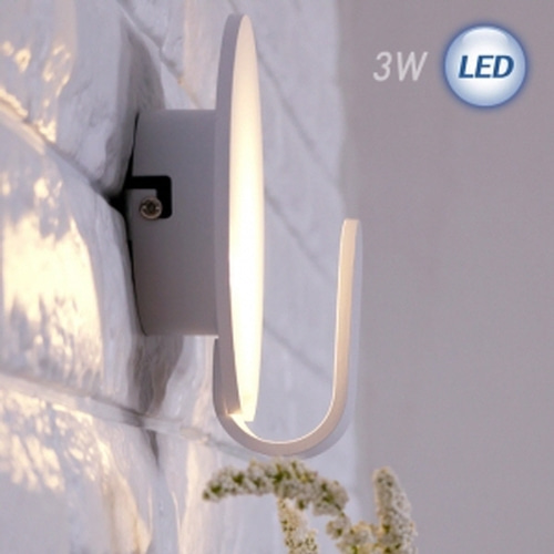 LED 원형 간접 벽등 3W (화이트/블랙)