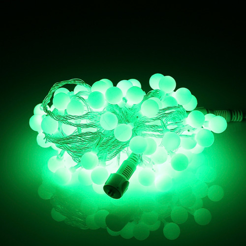 LED 볼(앵두) 96구 연결형 투명선 녹색 크리스마스 장식 트리조명