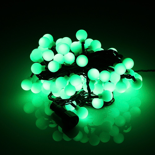LED 볼(앵두) 96구 연결형 검정선 녹색 크리스마스 장식 트리조명