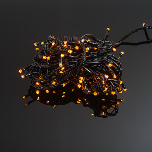 LED 퍼스트 트리구 100구 연결형 검정선 황색 크리스마스 장식 트리조명