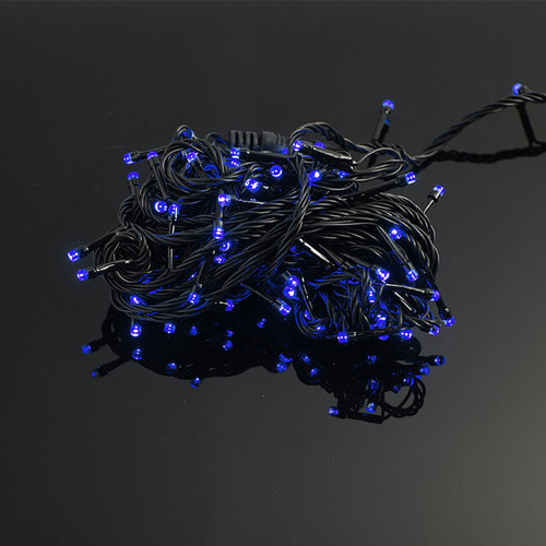 LED 퍼스트 트리구 100구 연결형 검정선 청색 크리스마스 장식 트리조명