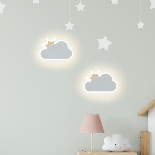 LED 크라운 구름 키즈 벽등 10W